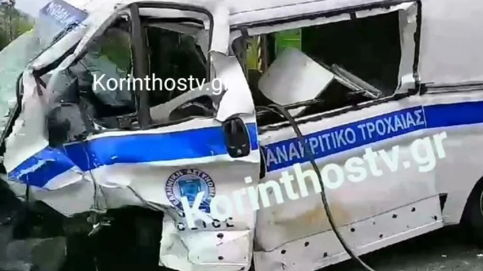 Τροχαίο δυστύχημα τούμπαρε βανάκι της Αστυνομίας