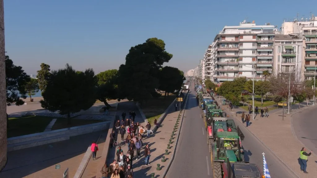 Δυναμικό παρών από τους αγρότες στη Θεσσαλονίκη