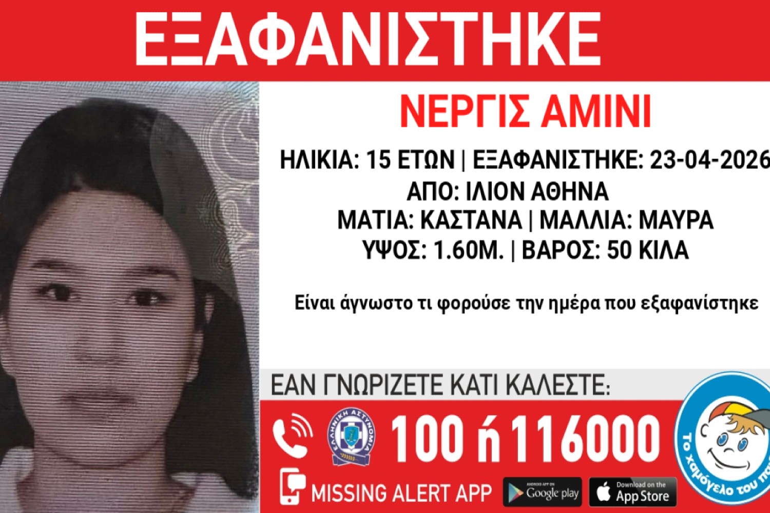 exafanisi 15xroni ilion 26 4 2026