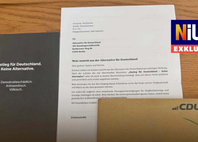 Το CDU έστειλε προγραμμένες επιστολές παραίτησης σε όλους τους βουλευτές του AfD
