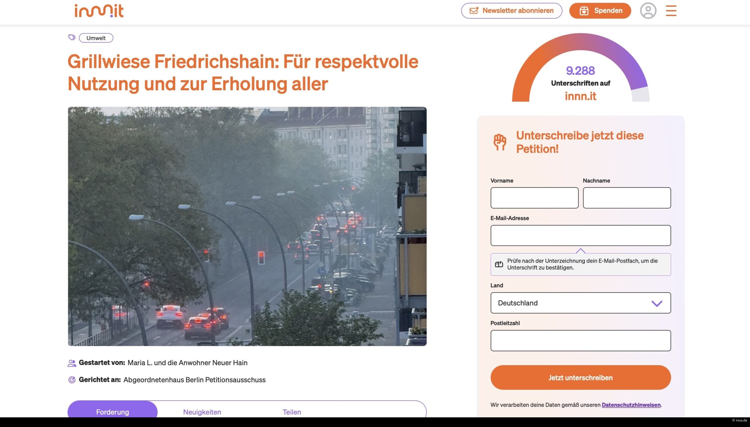 Mit einer Petition versuchen sich die Anwohner des Volksparks Friedrichshain gegen die Zustände im Park zu wehren.