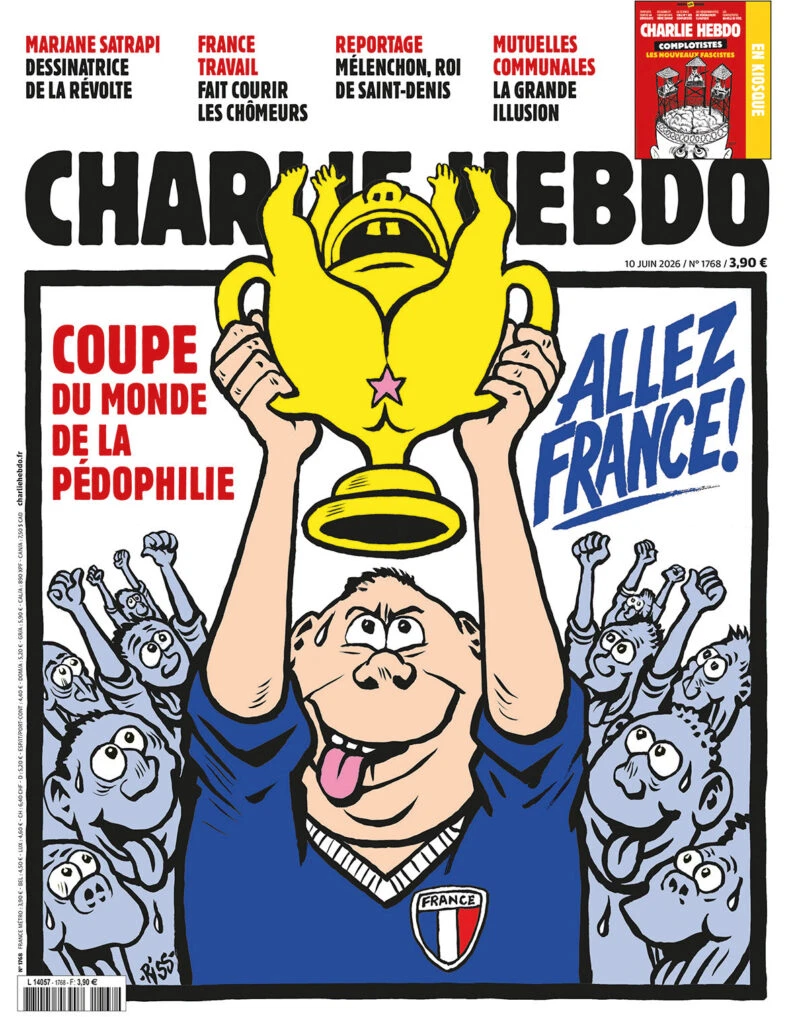 Γαλλία: Η Charlie Hebdo καταγγέλλει την κυβέρνηση για προστασία των παιδεραστών Το σημερινό πρωτοσέλιδο της Charlie Hebdo.