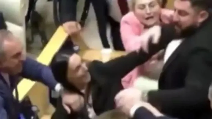Χαμός στο Κοινοβούλιο της Γεωργίας – Βίντεο με βουλευτές πυγμάχους!